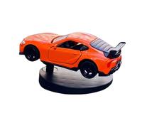 Car Dashboard Decorations - Drift & Turn Mini Car Model Ornament - Dynamic Interactive Automobile Decor for Enthusiasts Vehicle Interior Dashboard Drifting Decorations Accessories Gifts(Orange-Red)