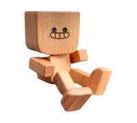 Car Dashboard Decorations | Funny Trembling Wooden Feet Decor | Cute Movable Joints Accessory for Daily Journeys & Long Trips Vacation