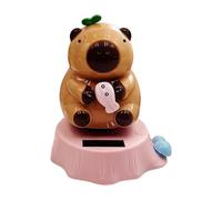 Car Dashboard Decorations - Nicking Bracket Decoration, Creature Statue, Energy Powered Oscillating Storefront | Sunlight Capybara Toy For Vehicle Interior Tractor Trailer Di