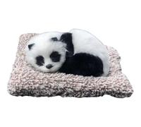 Car Dashboard Decorations Panda, Cute Accessories Ornament Sleeping on Cloth Pad for Car,Simulated Animal Ornaments for Living Room, Wardrobe, Window, Bedroom, Desk
