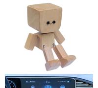 Car Dashboard Decorations | Shaking Feet Wooden Decorations with Magnetic Base,Cute Auto Accessory with 12 Changeable Expressions for Interior Truck Daily Commute Long Drive Work Vacation Travel
