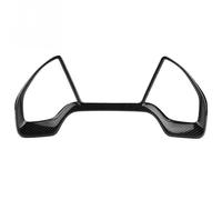 Car Dashboard Decorative Frame Dial Rings Trim Red Crabon Fiber For Civic 10th 2016 2017 2018 Accessories Replacement Filler Sticker(Black)