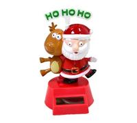 Car Dashboard Figurines,Solar Swinging Deer Santa Claus Model for Tabletop | Car Interior Supplies, Cute Collectible Dolls for Sedan Pickup Automotive Trailer Desk Shelf Den