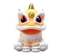Car Dashboard Lion Ornaments Cute Lion Car Decor Ornament, Chinese | Solar Power for Vehicle Interior Accessory, Automobile Cabin Crafts, Desk Display Figurine