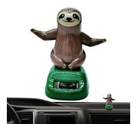Car Dashboard Ornaments | Solar Shaking Sloth Dashboard Figurines | Decorative Cute Funny Desk Decorations, Weather-Resistant Animal Figurines for Holiday Birthday