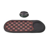 Car Dashboard Pad Non Slip PVC Mat for Phones Keys Coins Brown | Universal Fit with Enhanced Grip, Sleek Surface, Supports Parking Number Tags, Suitable for Commuters and Ride-hailing
