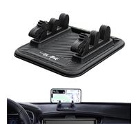 Car Dashboard Phone Pad, Dashboard Phone Holder, Non-Slip Pad Dashboard Phone Holder, Road Trip Phone Stand with Temporary Parking Number Plate for Caravan, SUV, Truck