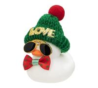 Car Dashboard Rubber Duck - Rubber Duck Car Decoration, Cute Duck with Scarf Novelty Squeeze | Squeeze Duck Car Ornaments, Rubber Duck Toy for Christmas and Room