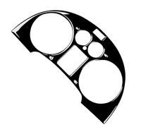 Car Dashboard Speedometer Surround Panel Cover Trim Decorative Stikcer For TT 8N 2001 2002 2003 2004 2005 2006 DYDGUTUFB(Piano Black)