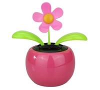Car Dashboard Toys, Cute Solar Powered Dancing Flower Toy, Plastic Solar Dancing Toys, 4x4.5" Solar Dashboard Ornaments for Car Home Office Decoration