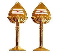 Car Dashboard Vel Idol Metal Lord Muruga’s Vel Golden Statue Showpiece for Pooja Room Home Decor, 6.5 cm, Set of 2