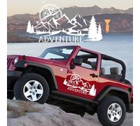 Car Decal Compass Mountain Forest, Waterproof Vinyl Auto Decals Car Side Body Stickers Auto Graphic Stickers Hood Decal Car Window Stickers Decor for SUV Off-Road Vehicles Jeep Camper RV Truck,White