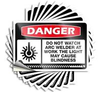 Car Decals Danger Do Not Watch Arc Welder At Work The Light May Cause Blindness Stickers 10Pcs Car Stickers for Men Decal Stickers for Cars(12X18CM)