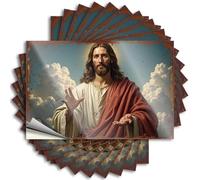 Car Decals Divine Presence: A Heavenly Figure Amidst Clouds Stickers 10Pcs Car Stickers for Men Car Stickers and Decals(6X9CM)