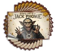 Car Decals Every Call is A Jack Phomie: A Fiery Monkey's Warning! Stickers 10Pcs Stickers for Your Car Stickers for Trucks(12X18CM)
