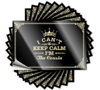 Car Decals I Can't Keep Calm I'm The Cousin Stickers Funny Alcohol Signs Funny Signs for Man Cave(6X9CM)