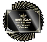 Car Decals Keep Calm I'm The Finance Manager Stickers Funny Bumper Stickers for Adults Decor for Man Cav(8X12CM)