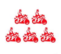 Car Decals Personality Design 5-Pack Black Silver(red)