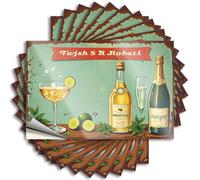 Car Decals Prosecco and Champagne Celebration with Lime and Mint Stickers 10Pcs Decor Signs Stickers for Trucks(8X12CM)