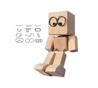 car decor shaking feet wooden doll，little wooden figure that sways car ornaments for dashboard car gifts for men dashboard decorations Multi Shaped Leg Doll Ornament Decoration Implying A