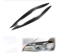 Car Decorate 2 Pcs Carbon Fiber Headlights Eyebrow Eyelids Trim Cover for BMW for X5 for E70 2010 2011 2012 Car Stickers