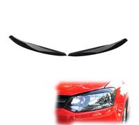 Car decorate 2 PCS Headlight Lamp Eyebrow Eyelid Trim Cover For Polo For Mk5 For 6R For 6C 2010 2011 2012 2013 2014 2015 2016 2017 Car Accessories(Black- Silver)
