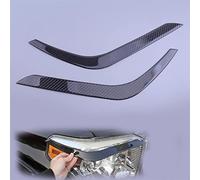 Car decorate 2Pcs Car Front Left Right Headlight Eyelid Eyebrow Cover Trim Decor For Toyota For Tundra 2014 2015 2016 2017 2018 Carbon Fiber