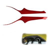 Car Decorate 2Pcs Carbon Fiber Car Headlights Eyebrow Eyelids Trim Cover for Hyundai for Coupe 2003-2006 2004 2005 Stickers(Black- Silver)