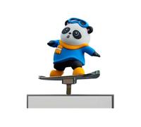 Car Decoration Accessories - Car Automatic Ornaments Bear Cartoon Skateboard, C1A6 Sliding Cute Alloy Center Console