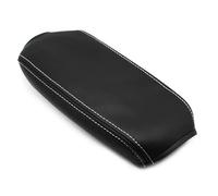 Car Decoration Car Center Console Armrest Box Cover Microfiber Leather Protection Pad For Golf 5 MK5 2005-2010(Black-white line)