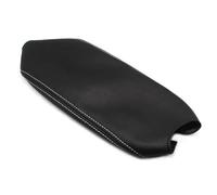Car Decoration Car Center Console Armrest Box Microfiber Leather Trim Protective Cover With Elastic Band For Golf 6 MK6 2010-2013(Black-white line)