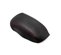 Car Decoration Car Center Control Armrest Box Microfiber Leather Trim Cover For Golf 7 2014 2015 2016(Black-red line)