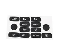 Car Decoration Compatible with Fiat for Croma 2005-2011 Black Overlay White Lettering and Characters Accessories Air Conditioner Switch Button Repair Sticker