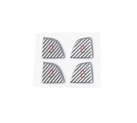 Car Decoration Compatible with Tesla for Model Y for Juniper 2019 2020 2021 2022 2023 2024 2025 Carbon Fiber Car Interior Door Switch Button Trim Stickers(A Silver Highland)