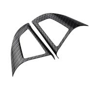 Car Decoration Interior 2Pcs ABS Car Steering Wheel Panel Cover Sticker for Chevy for Cruze Sedan 2009-2015 for Trax for Malibu(2hole Carbon Fiber)