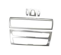 Car Decoration Interior Accessories Console CD Panel Frame AC Air Vents Decal for 1 2 Series F20 F21 F22 F23 12-18(A Silver)