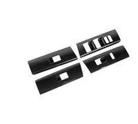 Car Decoration Interior Carbon Fiber Grain ABS Instrument Co-pilot Decoration Cover For 4Runner 2010+ Car Interior Protection Accessories Sticker Self Adhesive(Window Button)