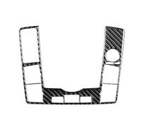 Car Decoration Interior for A6 S6 C6 2005-2011 Carbon Fiber Gear Shift Multimedia Control Panel Cover Car Accessories Interior Decoration Sticker Decoration Interior Trim(Black LHD)