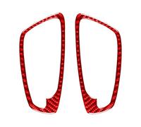 Car Decoration Interior For BMW 1 Series E81 E82 E87 E88 2008-2013 Carbon Fiber Interior Door Switch Pull Panel Car Inside Trim Sticker(Red)