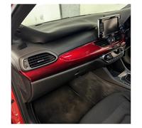 Car Decoration Interior RHD Red Interior Dashboard Central Console Gear Shift Window Button Air Vent Cover For Hyundai For I30 N 2018-2023(Dashoboard Stripe)