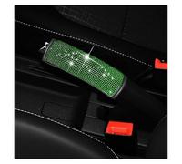 Car Decoration Interior Rhinestone Car Handbrake Cover Leather Auto Anti-slip Protector Decoration Universal Diamond Interior Interior Styling(GREEN)