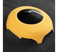 Car Decoration Interior Styling For Mustang 2015-2021 Suede Fluff Steering Wheel Center Cap Decoration Cover Colorful Shell Interior Accessories(Yellow)