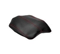 Car Decoration Microfiber Leather Carbon Fiber + Black Splice Car Accessory Central Armrest Box Cover For Accord 9th 2014-2016(Red line)