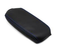 Car Decoration Soft Leather Armrest Cover For Golf 5 MK5 2005-2010 Car Center Control Armrest Box Skin Cover Trim(Black-blue line)