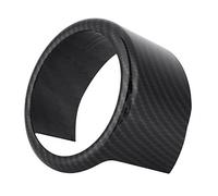 Car Decorative Front Grill Logo Ring Trim Frame Cover for Stelvio 2017-2018, Glossy ABS Auto Emblem Surround with Self - Adhesive Backing for Scratch and Dust Protecti