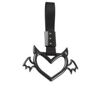 Car Decorative Ring - Devil Heart Strap, Carbon Fibre, for Car Bumper | Bumper Warning Ring Strap Holder for Garage Workshop Highway Track Street Driveway Autocross Commute
