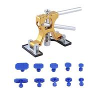 Car Dent Puller Kit, Dent Removal Kit Dent Puller Removal Kit Suction Cup Car Body Paintless New Adjustable Width Golden Lifter Dent Repair Tools Uso apto para Auto Hail Damage(Puller with 10 Tabs)