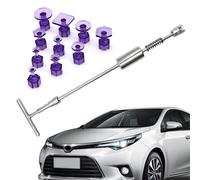 Car Dent Remover Tool Kit - 12 Inch Pro Slide Hammer Carbon Steel 10 Puller Tabs Strong Suction Puller for Car Dent Repair on Bodywork | Door Bump Removal