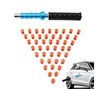 Car Dent Repair Kit - Slide Pull Hammer (50 Adhesive Pads) | Pit Removal Tool, Professional Bodywork Remover, Paint Friendly DIY Suction Set for Automotive Door Dents