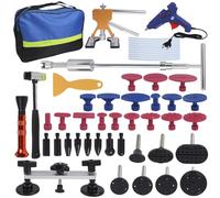 Car Dent Repair Puller Kit Tool Kit Paintless Dent Repair Tool Kit 66 PCS Full Set Car Dent Removal Tool with Gold Dent Puller Lifter, Bridge Puller, T-Bar Puller